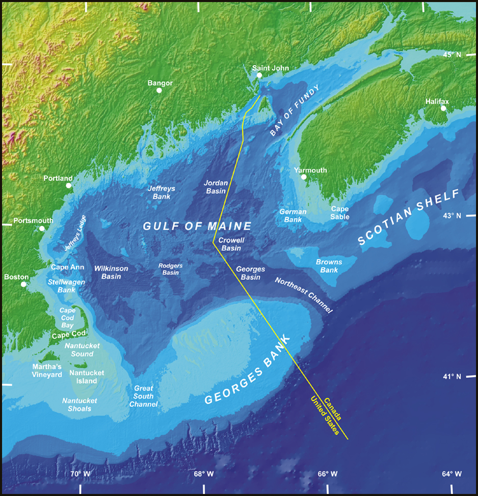map of the gulf of maine