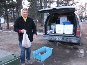 david gardner selling shrimp on the roadside