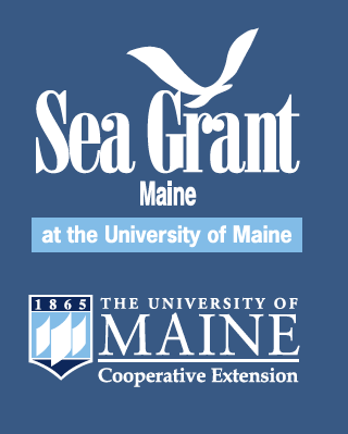 Maine Sea Grant & Cooperative Extension vertical logo pairing for dark backgrounds