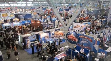 aerial image of the boston seafood show