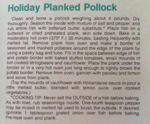 recipe for Holiday Planked Pollock