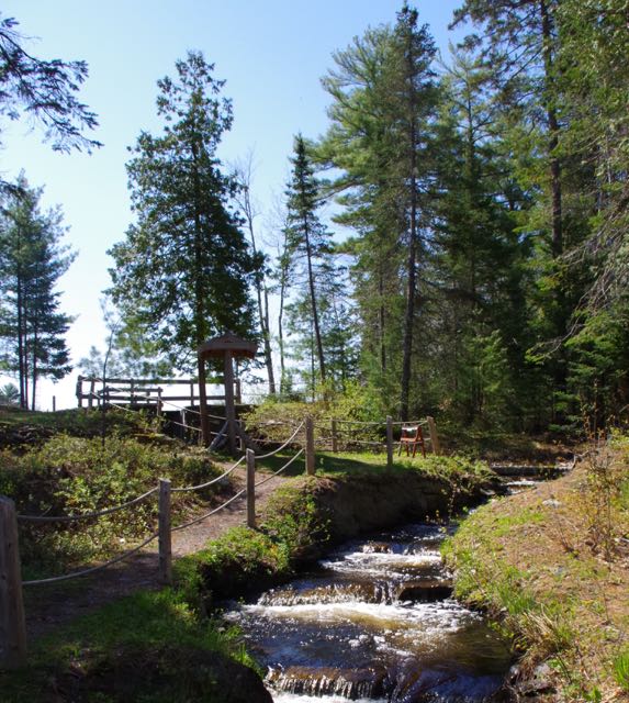 Blackman Stream and pathway in Bradley, Maine