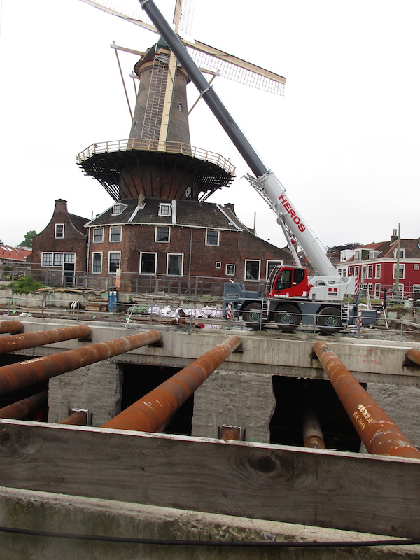 An infrastructure project in Delft, Netherlands seeks to address flooding impacts in the vicinity of an historic windmill.