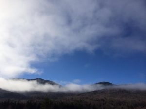 clouds and white mountains