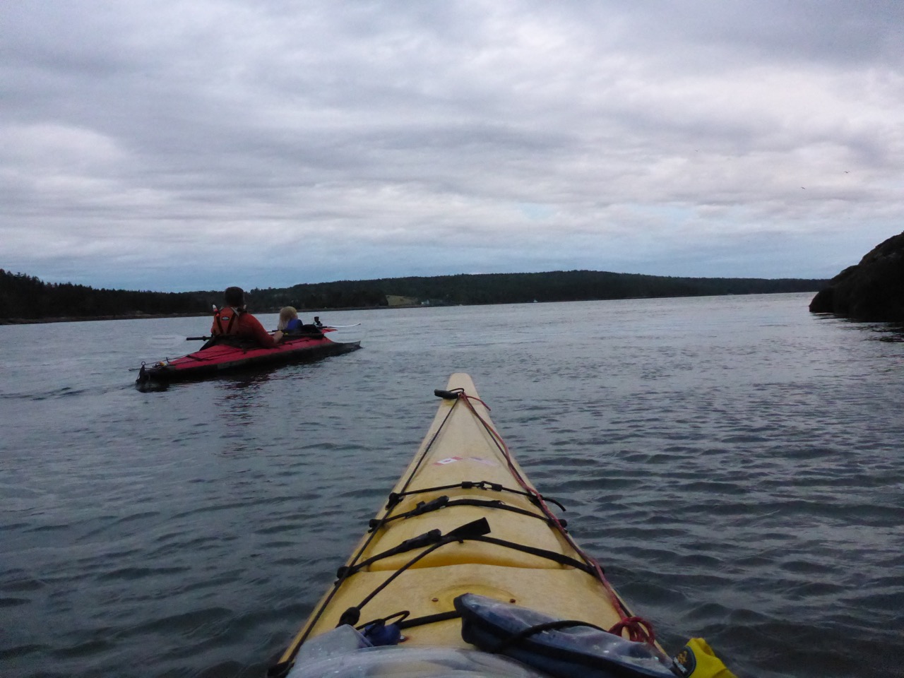 photo of a view from a sea kayak