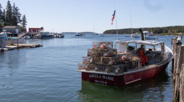 A lobster boat in Tenents Harbor