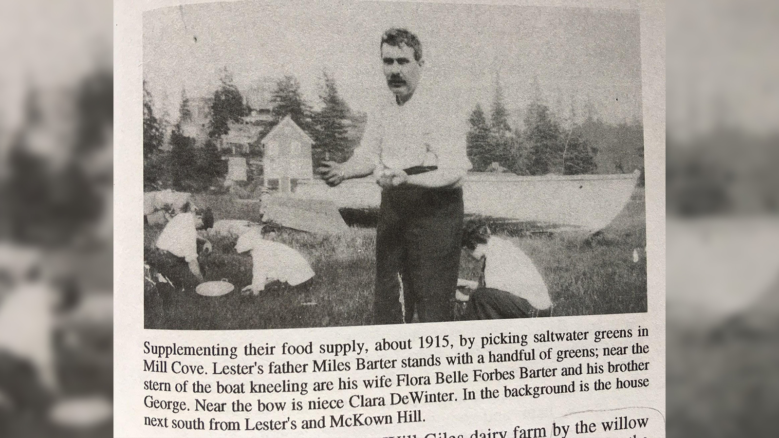 Miles Barter holding saltwater greens in a newspaper photo