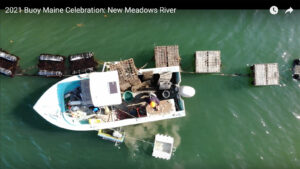 Still from the New Meadows River youtube video from the Buoy Maine celebration 2021. Click to watch video.