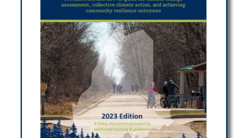 Cover of the 2023 Maine Community Resilience Workbook.