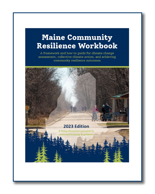 Cover of the 2023 Maine Community Resilience Workbook.